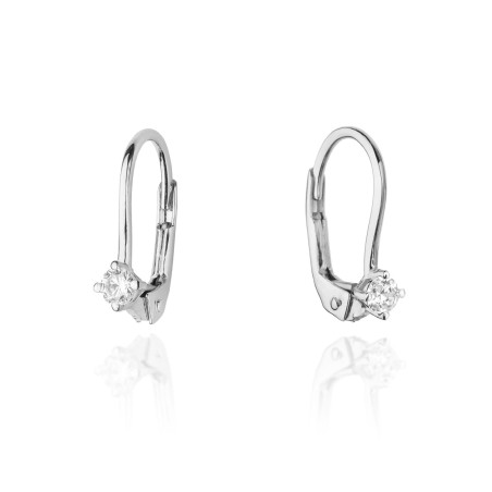 Kolczyki KO057 Diament 2 x 0,07ct białe złoto