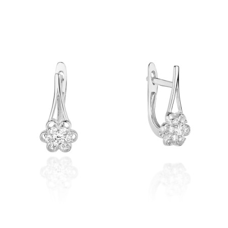 Kolczyki KO062 Diament 2 x 0,07ct białe złoto