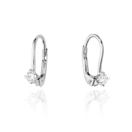 Kolczyki KO057 Diament 2 x 0,08ct białe złoto