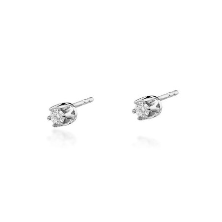 Kolczyki KO032 Diament 2 x 0,08ct białe złoto