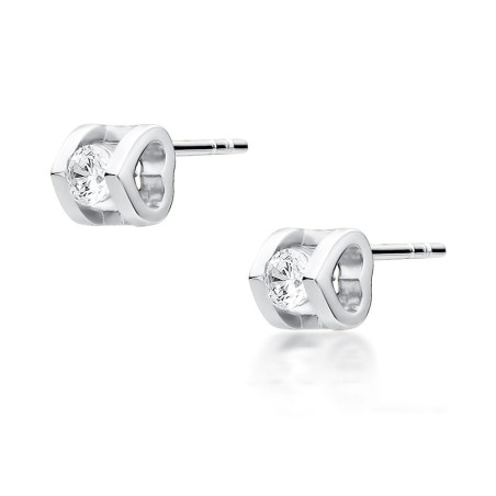 Kolczyki KO444 Diament 2 x 0,09ct białe złoto