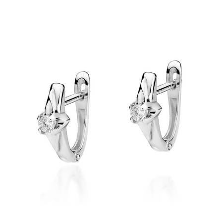 Kolczyki KO088 Diament 2 x 0,10ct białe złoto