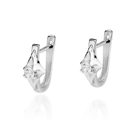 Kolczyki KO155 Diament 2 x 0,15ct białe złoto