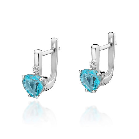 Kolczyki KO002 Topaz 2 x 1,20ct białe złoto