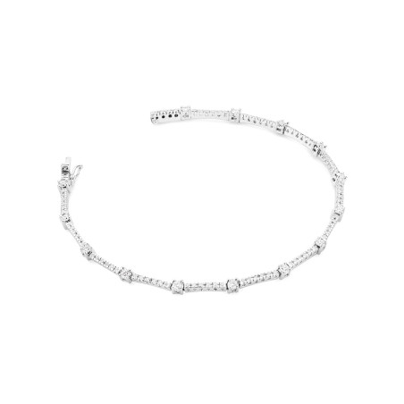 Bransoletka B08581 z diamentami białe złoto