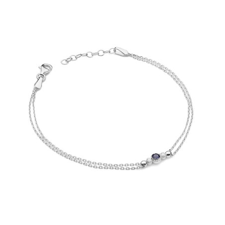 Bransoletka B005 Szafir 0,15ct białe złoto