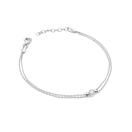 Bransoletka B004 Diament 0,10ct białe złoto