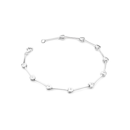 Bransoletka B30087 z diamentami białe złoto