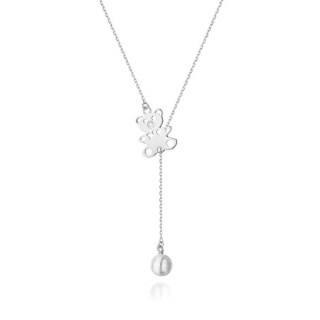 Naszyjnik C046 z diamentami białe złoto