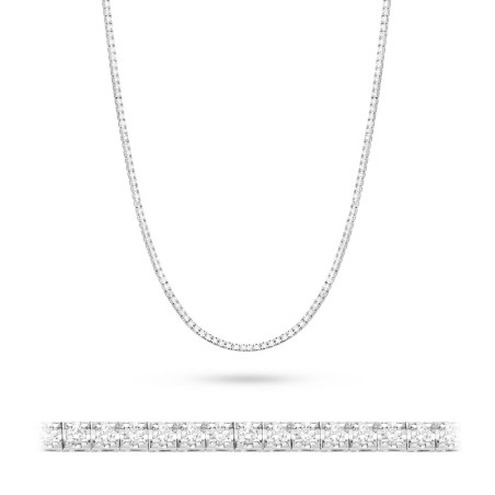 Naszyjnik N45056 z diamentami białe złoto