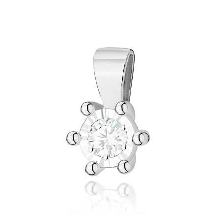 Zawieszka Z222BT Diament 0,08ct białe złoto