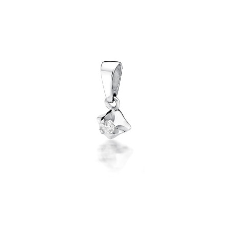 Zawieszka Z155 Diament 0,09ct białe złoto