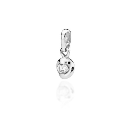 Zawieszka Z044 Diament 0,10ct białe złoto