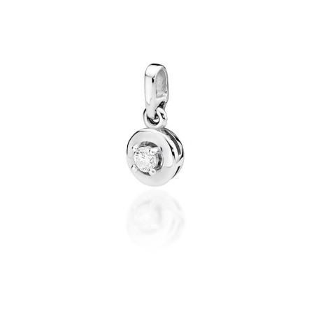 Zawieszka Z045 Diament 0,10ct białe złoto