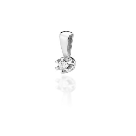 Zawieszka Z032 Diament 0,10ct białe złoto
