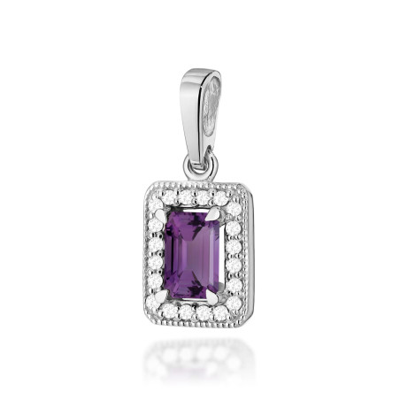 Zawieszka Z422 Ametyst 0,50ct białe złoto