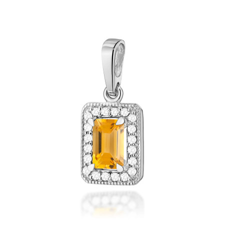 Zawieszka Z422 Cytryn 0,60ct białe złoto