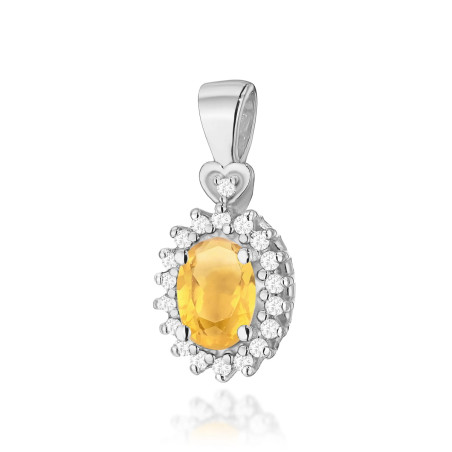 Zawieszka Z312 Cytryn 0,60ct białe złoto