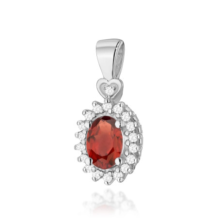 Zawieszka Z312 Granat 0,50ct białe złoto