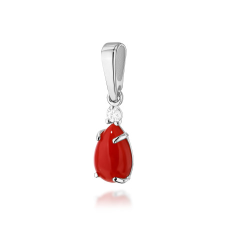 Zawieszka Z570 Koral 0,65ct białe złoto