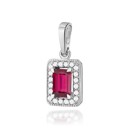 Zawieszka Z422 Rubin 0,80ct białe złoto