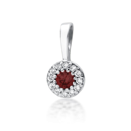 Zawieszka Z443 Rubin 0,15ct białe złoto