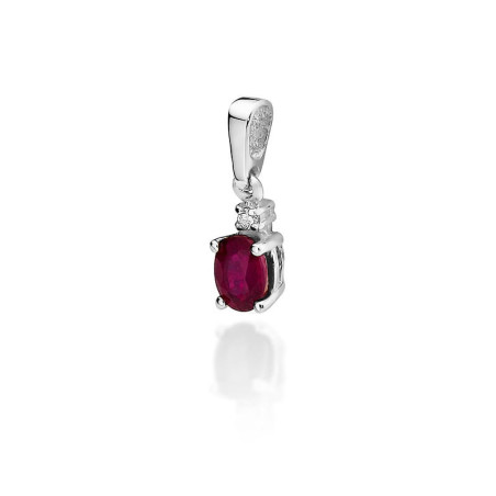 Zawieszka Z001 Rubin 0,60ct białe złoto