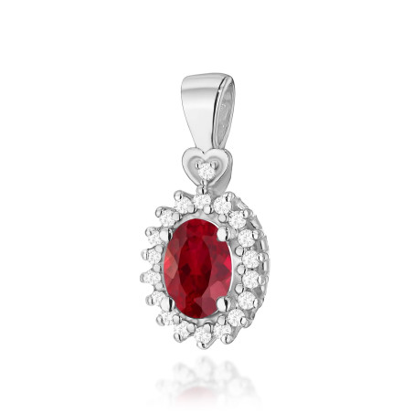 Zawieszka Z312 Rubin 0,60ct białe złoto