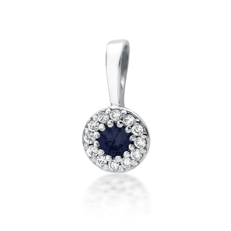 Zawieszka Z443 Szafir 0,15ct białe złoto