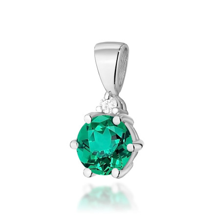 Zawieszka Z076 Szmaragd 0,50ct białe złoto