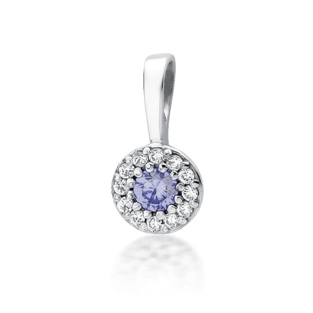 Zawieszka Z443 Tanzanit 0,15ct białe złoto