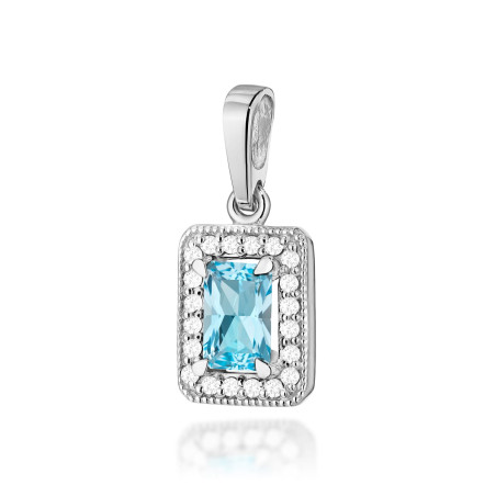 Zawieszka Z422 Topaz 0,65ct białe złoto