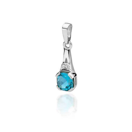 Zawieszka Z040 Topaz 1,10ct białe złoto