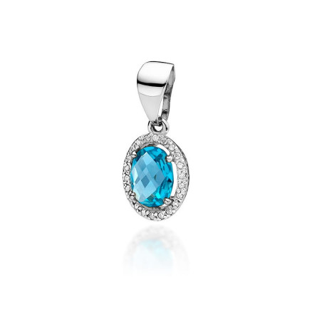 Zawieszka Z080 Topaz 1,70ct białe złoto