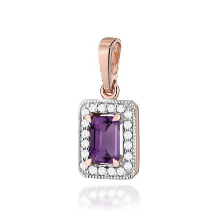 Zawieszka Z422 Ametyst 0,50ct różowe złoto