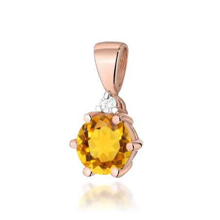 Zawieszka Z076 Cytryn 0,50ct różowe złoto
