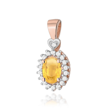Zawieszka Z312 Cytryn 0,60ct różowe złoto