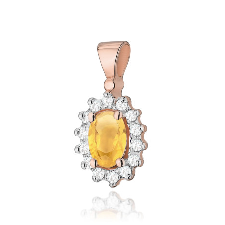 Zawieszka Z182 Cytryn 0,60ct różowe złoto