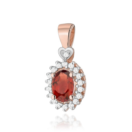 Zawieszka Z312 Granat 0,50ct różowe złoto