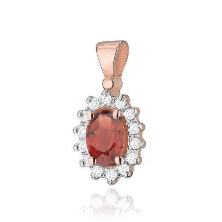 Zawieszka Z182 Granat 0,50ct różowe złoto