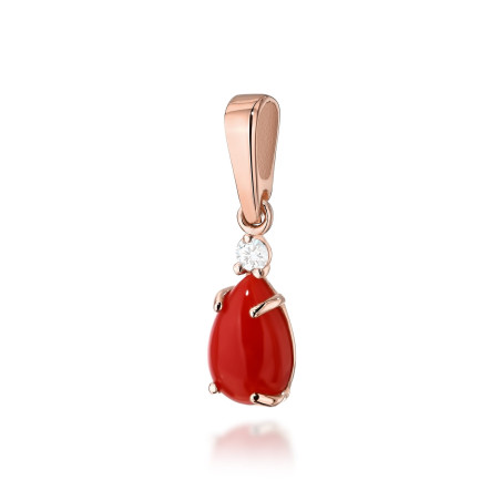Zawieszka Z570 Koral 0,65ct różowe złoto