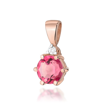 Zawieszka Z076 Różowy Topaz 0,60ct różowe złoto