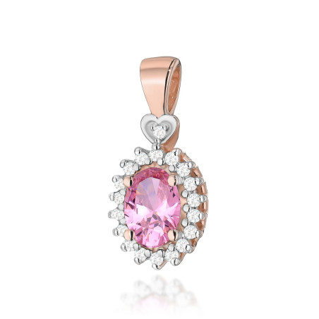 Zawieszka Z312 Różowy Topaz 0,50ct różowe złoto