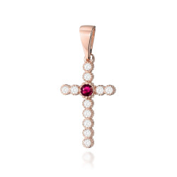 Krzyż K008 Rubin 0,15ct...