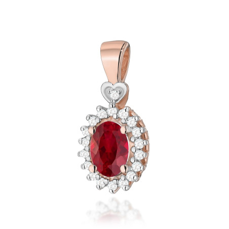 Zawieszka Z312 Rubin 0,60ct różowe złoto