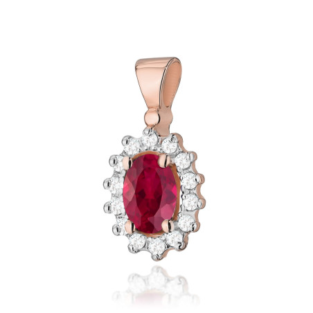 Zawieszka Z182 Rubin 0,60ct różowe złoto