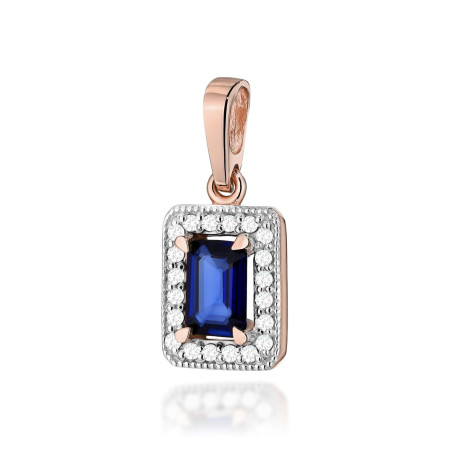 Zawieszka Z422 Szafir 0,60ct różowe złoto