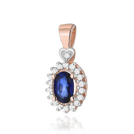 Zawieszka Z312 Szafir 0,70ct różowe złoto