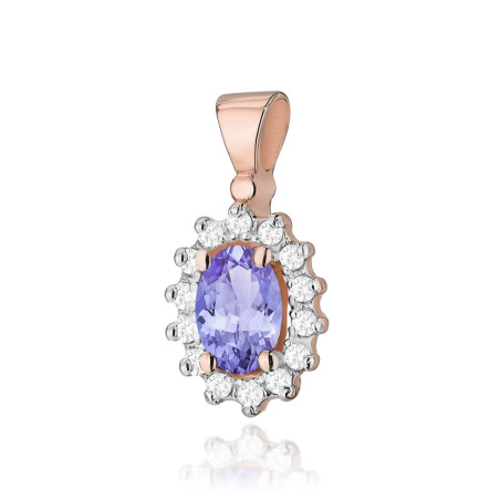 Zawieszka Z182 Tanzanit 0,40ct różowe złoto