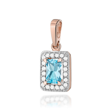 Zawieszka Z422 Topaz 0,65ct różowe złoto